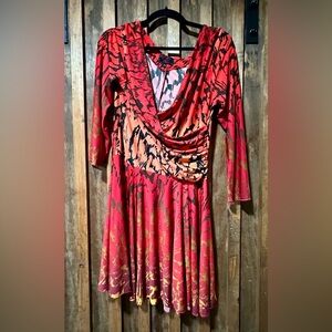 Vintage Chaotic (Maybe Enchanted) Multi-Colored Thrifted Dress Size Medium